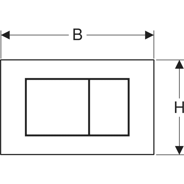 Keramag Geberit Sigma40 Actuator Plate Square Dual Flush