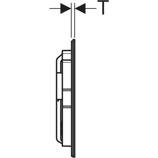 Keramag Geberit Sigma40 Actuator Plate Square Dual Flush