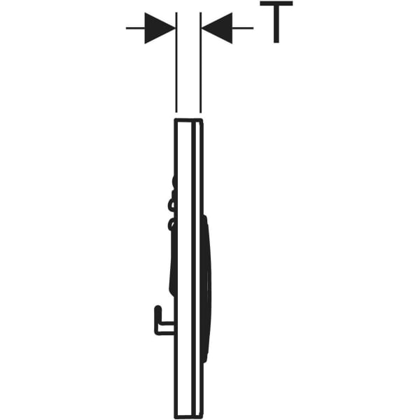 Keramag Geberit Sigma50 Actuator Plate Round Dual Flush Metal Colour Black Chrome