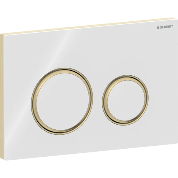keramag Geberit Sigma50 actuator plate round dual flush metal colour brass-coloured