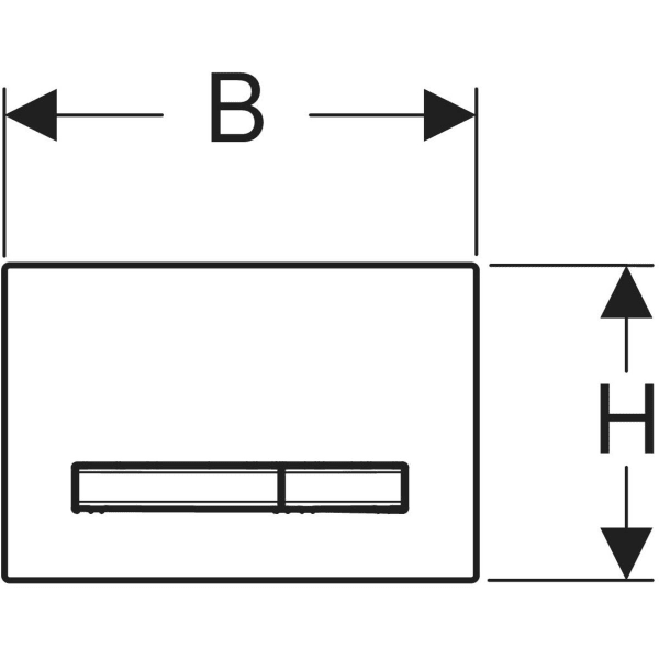 Keramag Geberit Sigma50 Actuator Plate Square Dual Flush Metal Colour Chrome-plated
