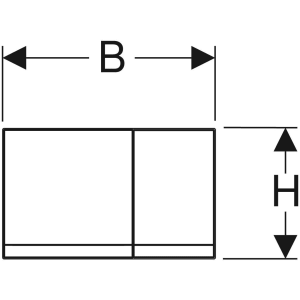 Keramag Geberit Sigma60 Actuator Plate Square Dual Flush Ready-to-fit Set
