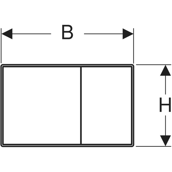 Keramag Geberit Sigma60 Actuator Plate Square Dual Flush Surface-even
