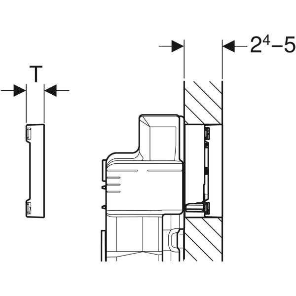 Keramag Geberit Sigma60 Actuator Plate Square Dual Flush Surface-even