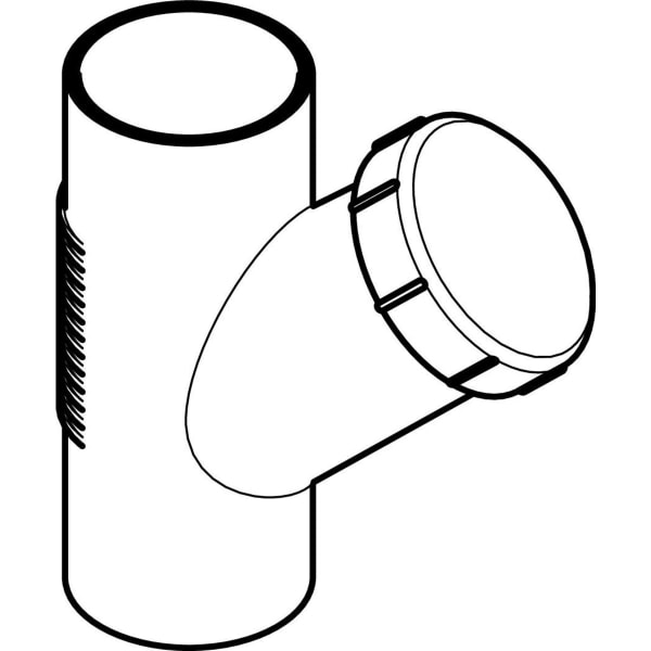 Keramag Geberit Silent-db20 Access Pipe 45° With Round Service Opening