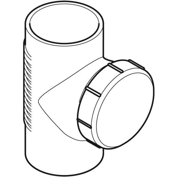 Keramag Geberit Silent-db20 Access Pipe 90° With Round Service Opening