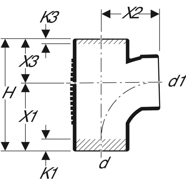Keramag Geberit Silent-db20 Branch Fitting 88.5° Swept-entry