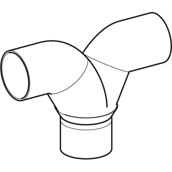 Keramag Geberit Silent-db20 Breeches Branch Fitting 2 X 90°