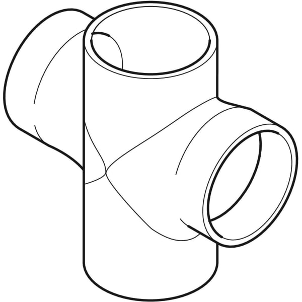 Keramag Geberit Silent-db20 Double Branch Fitting 88.5° Swept-entry