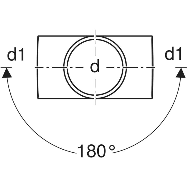 Keramag Geberit Silent-db20 Double Branch Fitting 88.5° Swept-entry