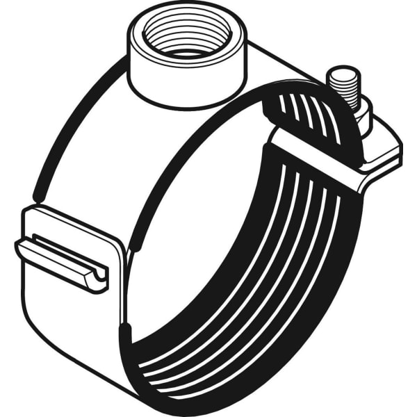 Keramag Geberit Silent-db20 Pipe Bracket Insulated With Threaded Socket G 1"
