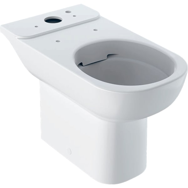 keramag Geberit Smyle floor-standing WC for close-coupled exposed cistern washdown semi-shrouded Rimfree