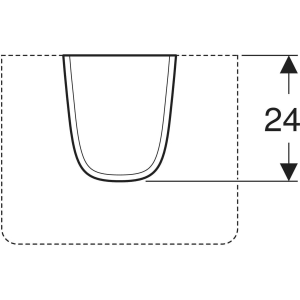 Keramag Geberit Smyle Half Pedestal For Handrinse Basins