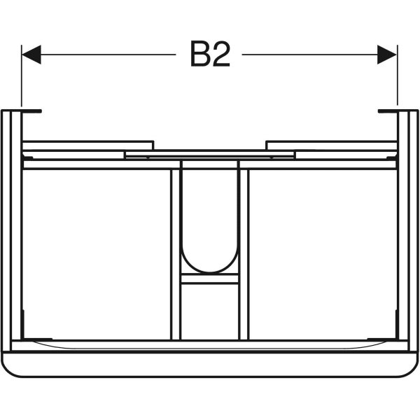 Keramag Geberit Smyle Square Cabinet For Washbasin With Two Drawers
