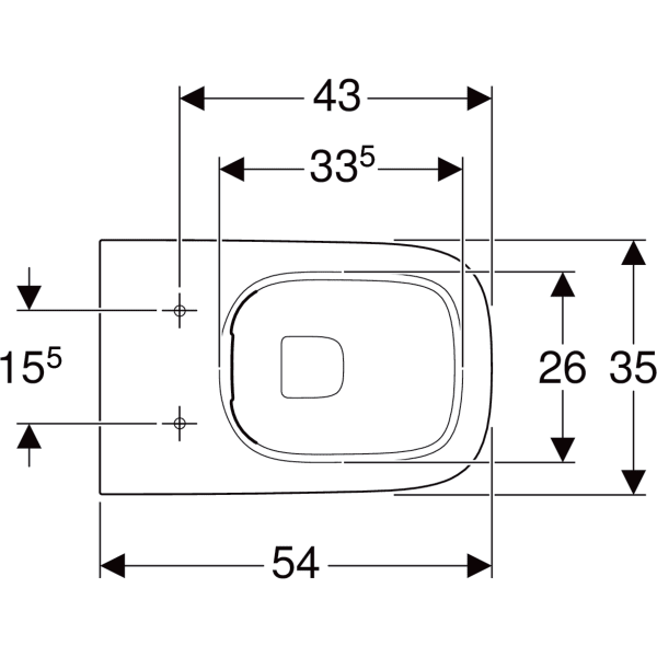 Keramag Geberit Smyle Square Floor-standing WC Washdown Back-to-wall Shrouded Rimfree