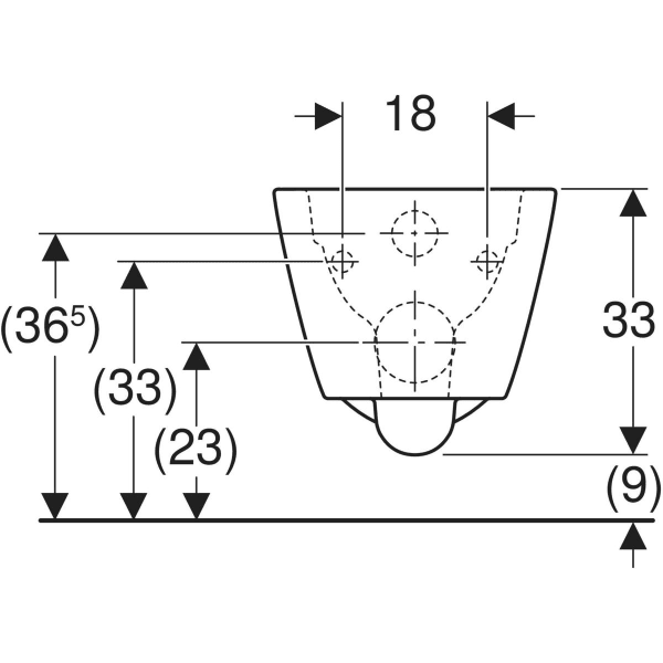 Keramag Geberit Smyle Wall-hung WC Square Washdown Shrouded Rimfree