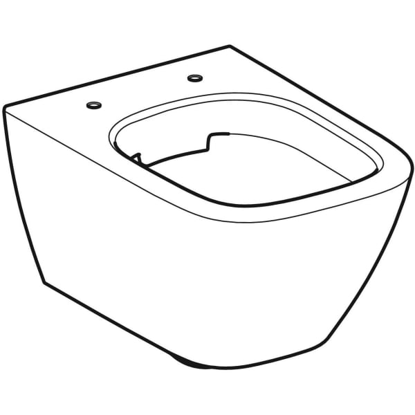 Keramag Geberit Smyle Wall-hung WC Square Washdown Small Projection Shrouded Rimfree