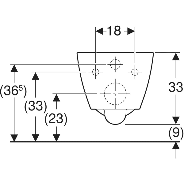 Keramag Geberit Smyle Wall-hung WC Square Washdown Small Projection Shrouded Rimfree