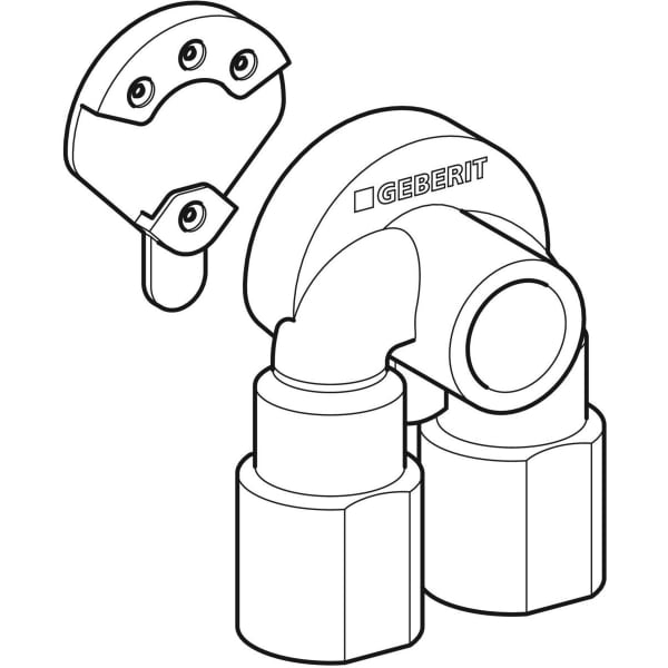 Keramag Geberit Sound Insulation Set For Double Elbow Tap Connector 90°