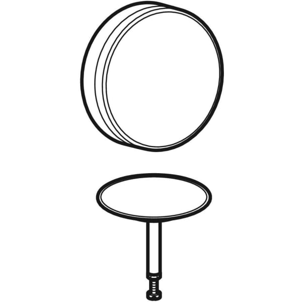 Keramag Geberit Split Ready-to-fit Set D52 For Bathtub Drain With Turn Handle