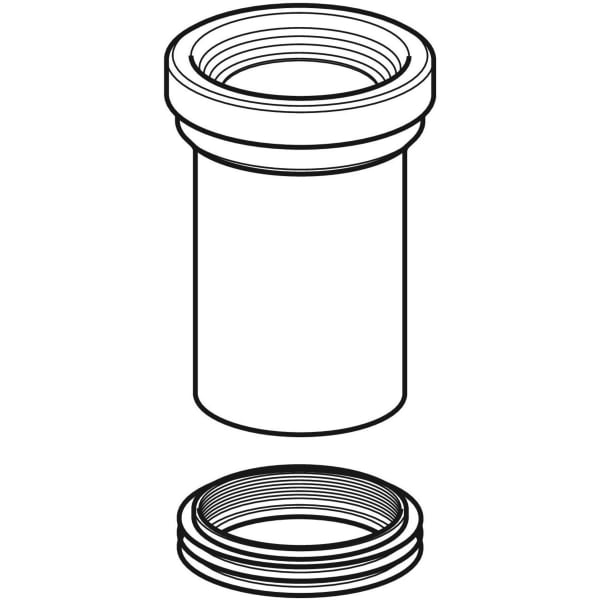 Keramag Geberit Straight Connector With Sleeve And Lip Seals