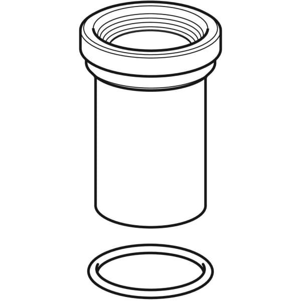 Keramag Geberit Straight Connector With Sleeve And Round Cord Ring
