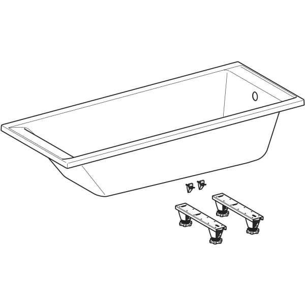 Keramag Geberit Supero Rectangular Bathtub With Feet