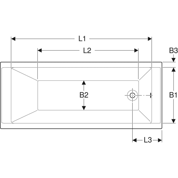 Keramag Geberit Supero Rectangular Bathtub With Feet