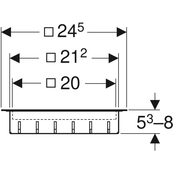 Keramag Geberit Supplementary Set Suitable For Promenade Decks