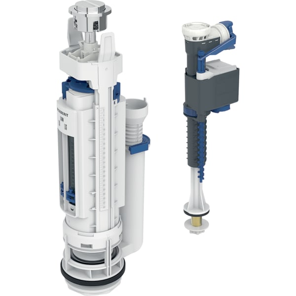 keramag Geberit Type 290-323 mechanism dual flush bottom water supply connection 3/8" nipple made of brass