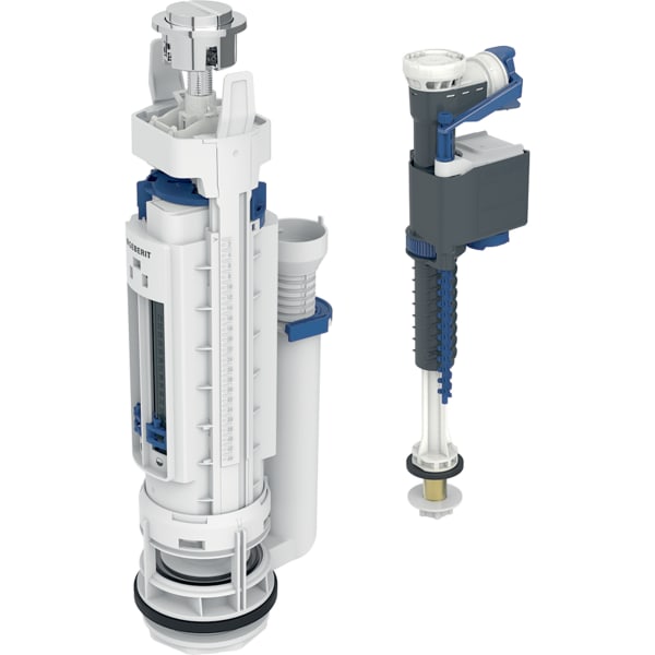 keramag Geberit Type 290-323 mechanism dual flush bottom water supply connection 3/8" nipple made of brass