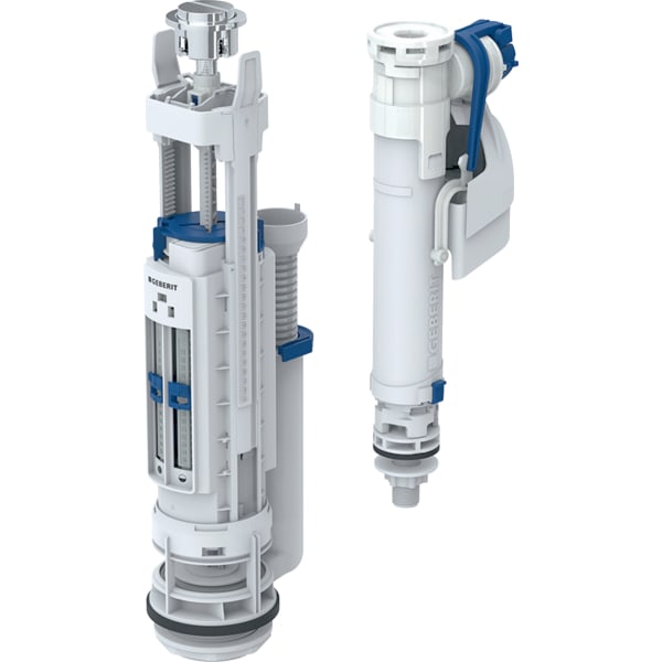 keramag Geberit Type 290-360 mechanism dual flush bottom water supply connection 3/8" nipple made of plastic