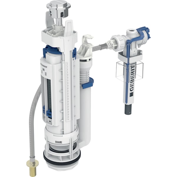 keramag Geberit Type 290-383 mechanism dual flush universal water supply connection 3/8'' and 1/2'' nipple made of brass