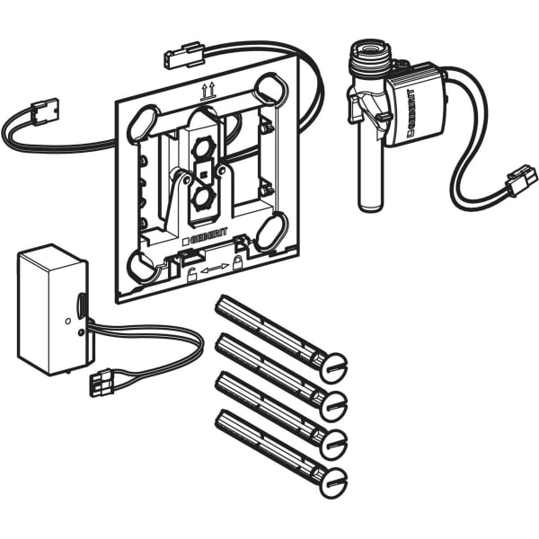 Keramag Geberit Urinal Flush Control With Electronic Flush Actuation Mains Operation For Cover Plate Type 40