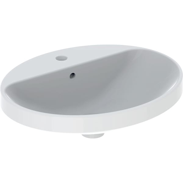 keramag Geberit VariForm countertop washbasin oval with tap hole bench