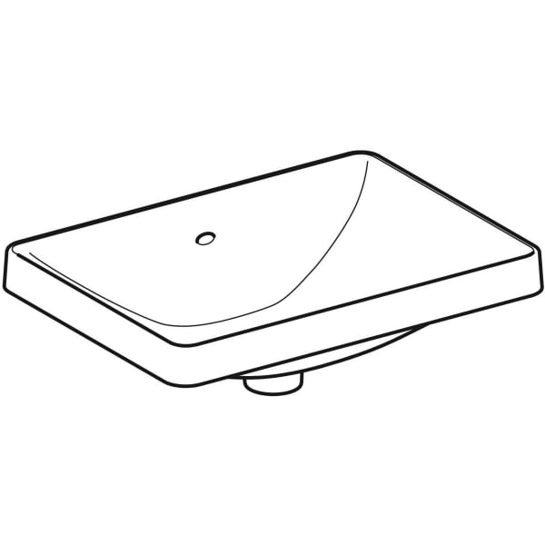 Keramag Geberit VariForm Countertop Washbasin Rectangular