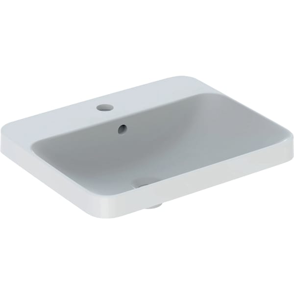 keramag Geberit VariForm countertop washbasin rectangular with tap hole bench