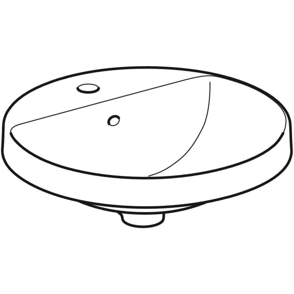 Keramag Geberit VariForm Countertop Washbasin Round With Tap Hole Bench