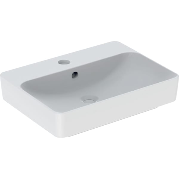 keramag Geberit VariForm lay-on washbasin rectangular with tap hole bench
