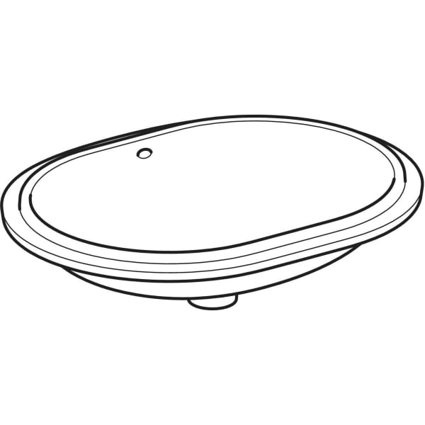 Keramag Geberit VariForm Under-countertop Washbasin Elliptic