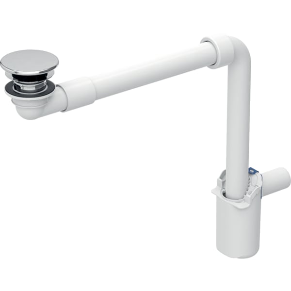 keramag Geberit washbasin drain space-saving model slim design with free outlet and valve cover