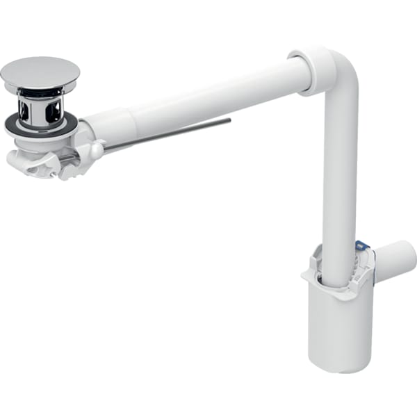 keramag Geberit washbasin drain space-saving model slim design with external waste plug and lever actuation