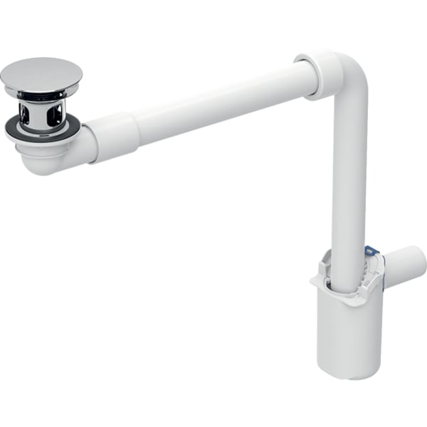 keramag Geberit washbasin drain space-saving model slim design with free outlet and valve cover