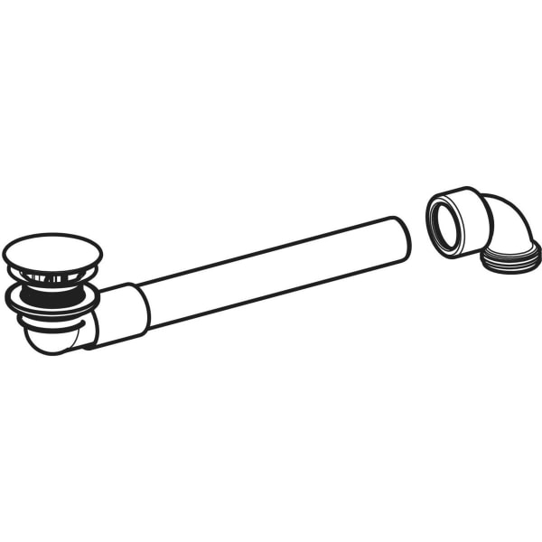 Keramag Geberit Waste Outlet Space-saving Model Slim Design With Free Outlet And Valve Cover