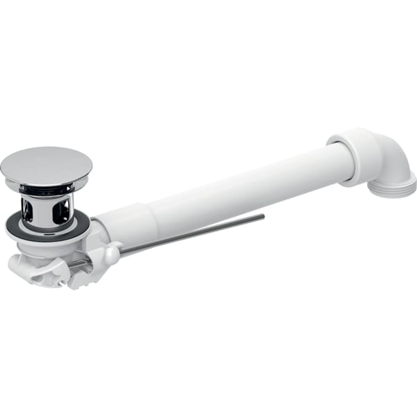 keramag Geberit waste outlet space-saving model slim design with external waste plug with lever actuation