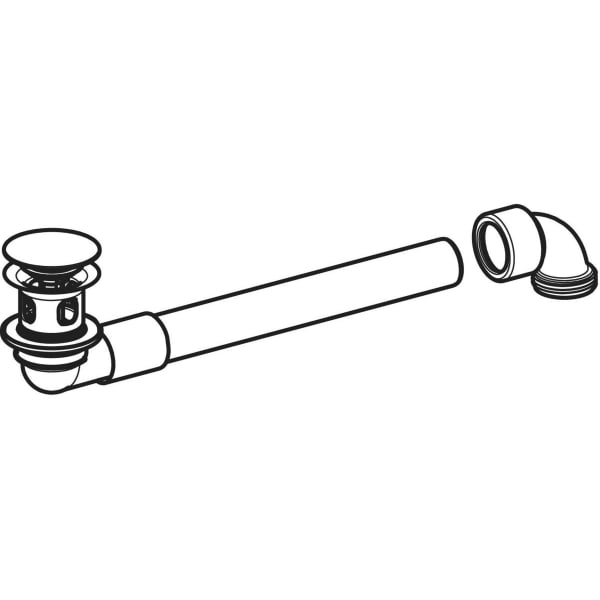 Keramag Geberit Waste Outlet Space-saving Model Slim Design With External Waste Plug With Push Actuation