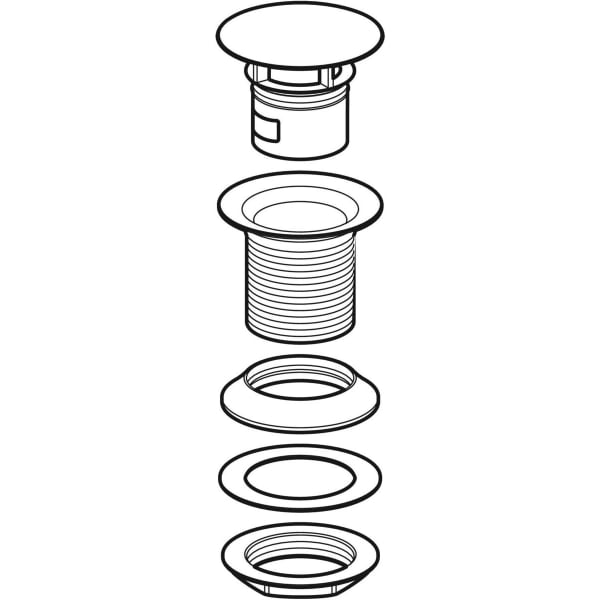 Keramag Geberit Waste Outlet With Free Outlet And Valve Cover