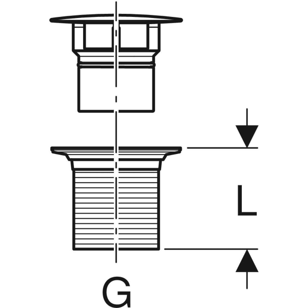 Keramag Geberit Waste Outlet With Free Outlet And Valve Cover