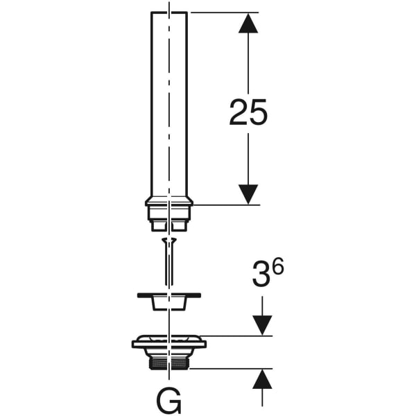 Keramag Geberit Waste Outlet With Overflow Pipe For Cleaner Sink