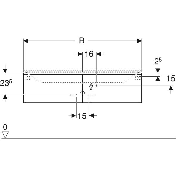 Keramag Geberit Xeno² Cabinet For Washbasin Made Of Solid Surface Material With Two Drawers